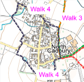 Map showing route of Walk 1